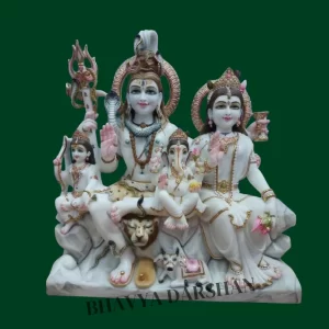 Shiv Parivar Marble Idol