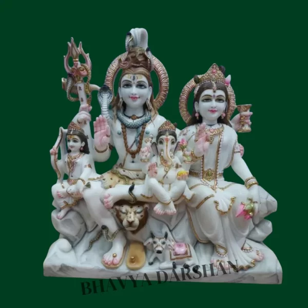 Shiv Parivar Marble Idol
